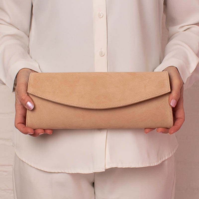 Beige clutch hot sale